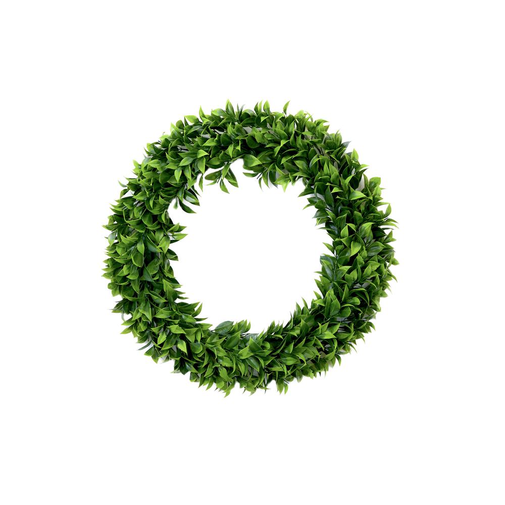 20in. Artificial Bay Leaf Wreath. Picture 1