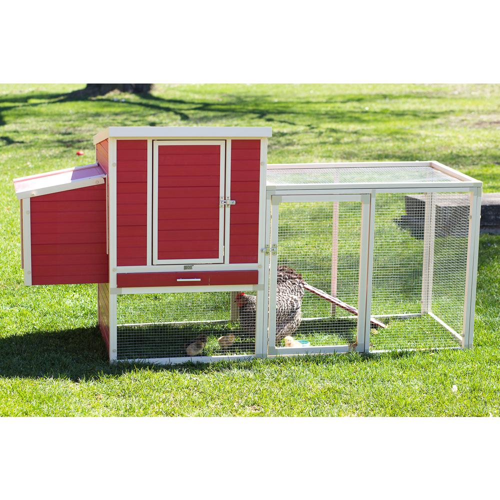 ECOFLEX® Sonoma Chicken Coop in Red and Maple. Picture 2