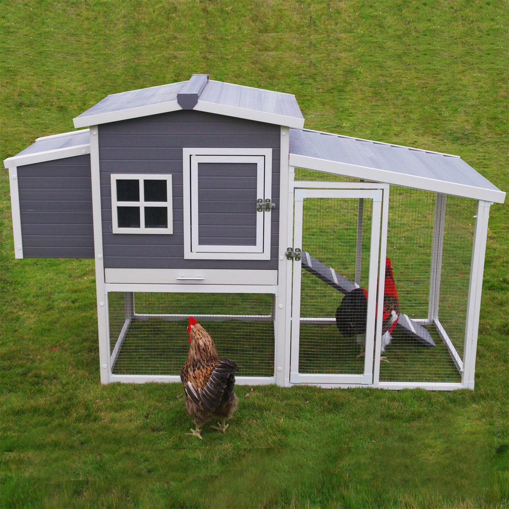 ECOFLEX® Hampton Chicken Barn and Pen in Grey. Picture 5