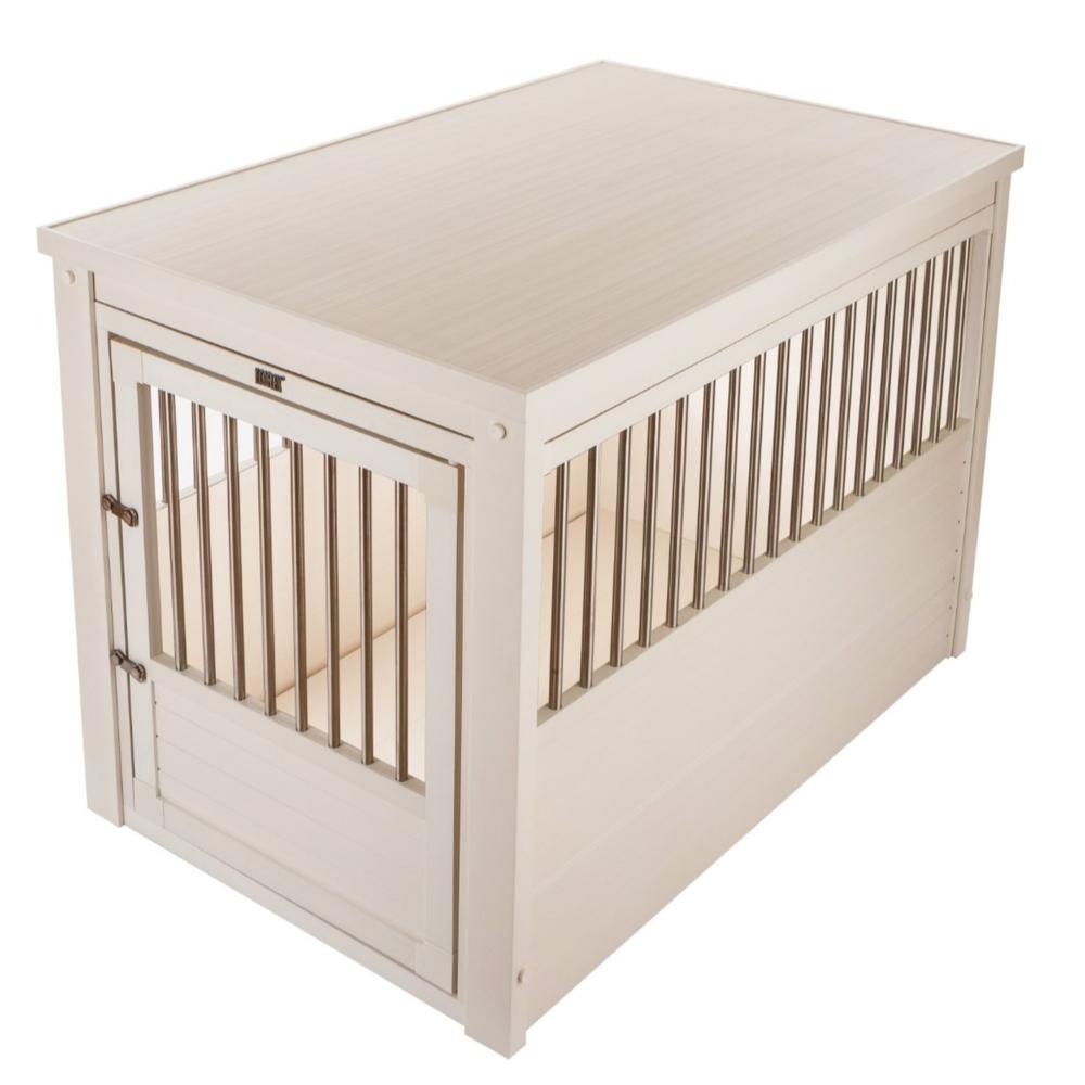 ECOFLEX® Dog Crate End Table - Antique White Large. Picture 2