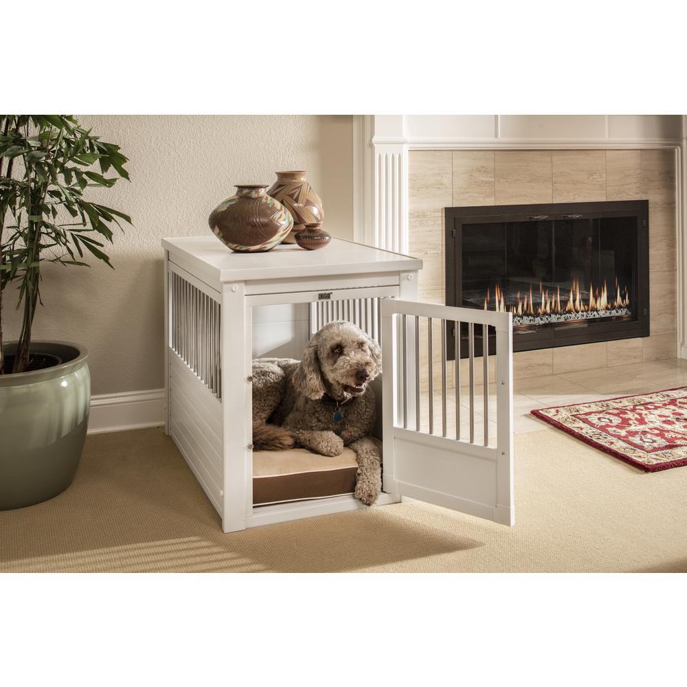 ECOFLEX® Dog Crate End Table - Antique White Large. Picture 7