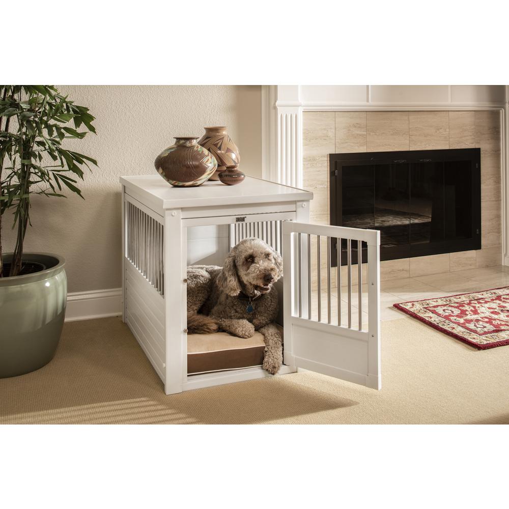 ECOFLEX® Dog Crate End Table - Antique White Large. Picture 6