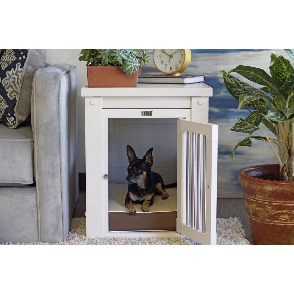 ECOFLEX® Dog Crate End Table - Antique White Small. Picture 2