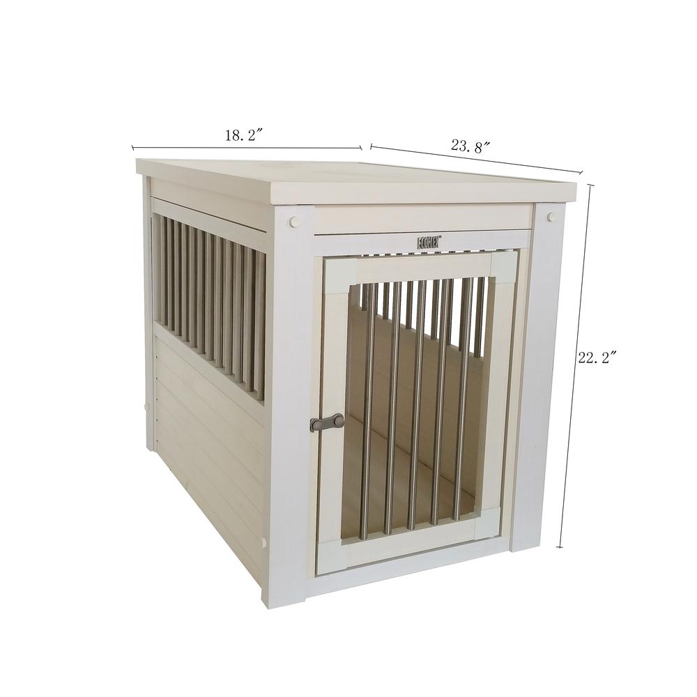 ECOFLEX® Dog Crate End Table - Antique White Small. Picture 3