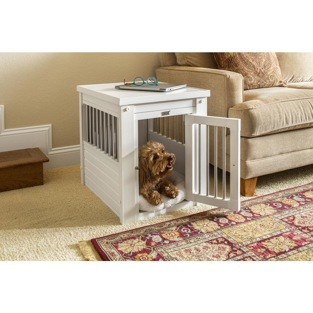 ECOFLEX® Dog Crate End Table - Antique White Small. Picture 7