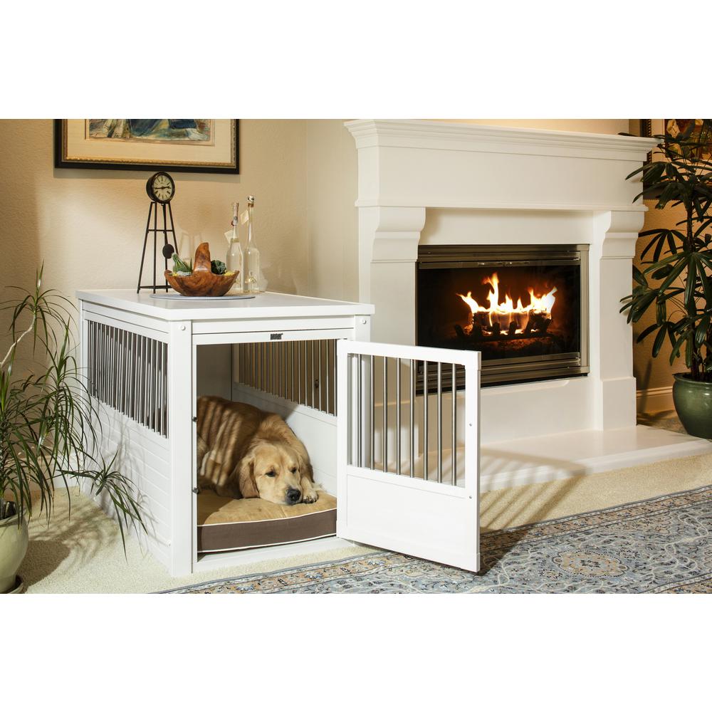 ECOFLEX® Dog Crate End Table - Antique White X-Large. Picture 6