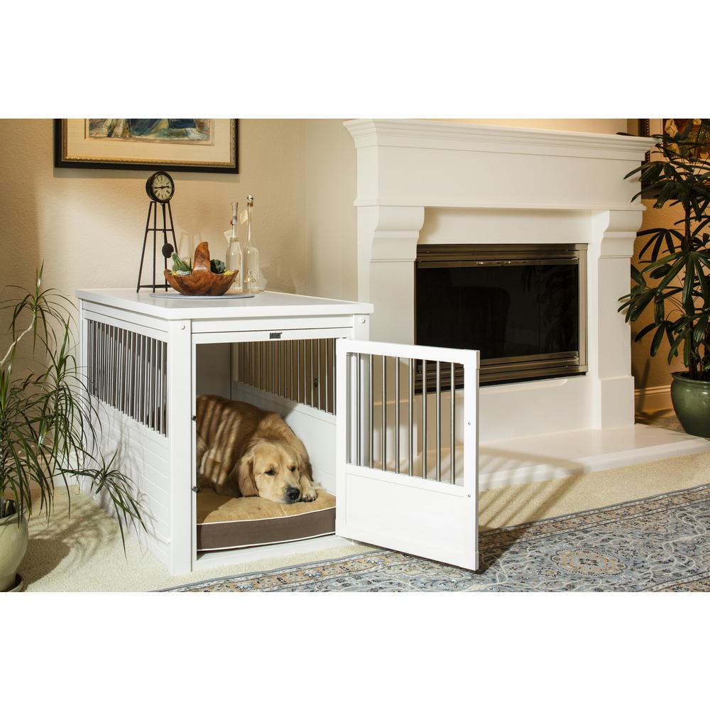 ECOFLEX® Dog Crate End Table - Antique White X-Large. Picture 7