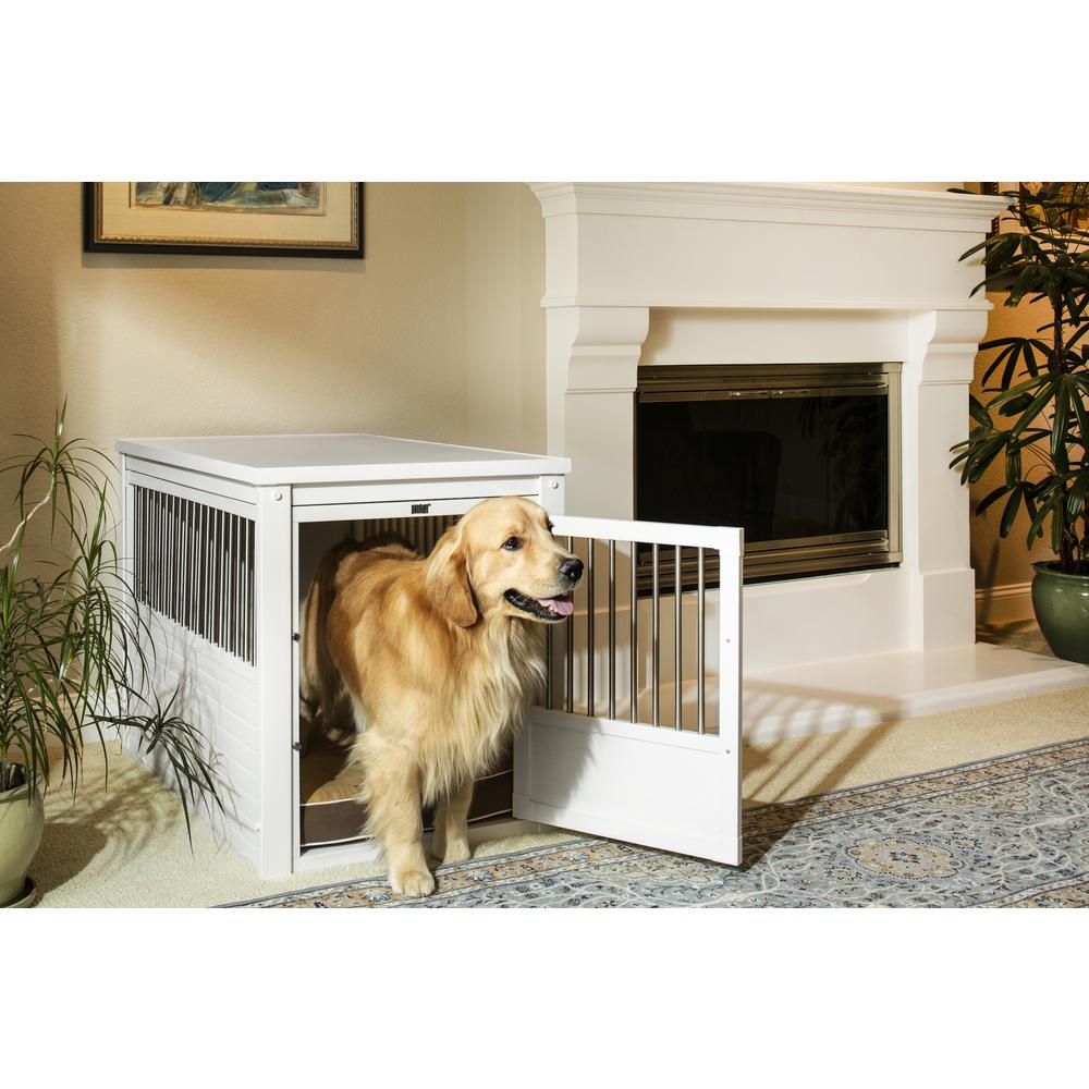 ECOFLEX® Dog Crate End Table - Antique White X-Large. Picture 8