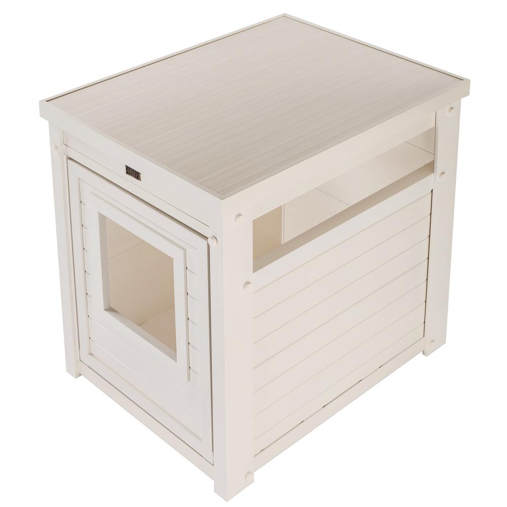 ECOFLEX® Litter Box Cover End Table - Antique White. Picture 3