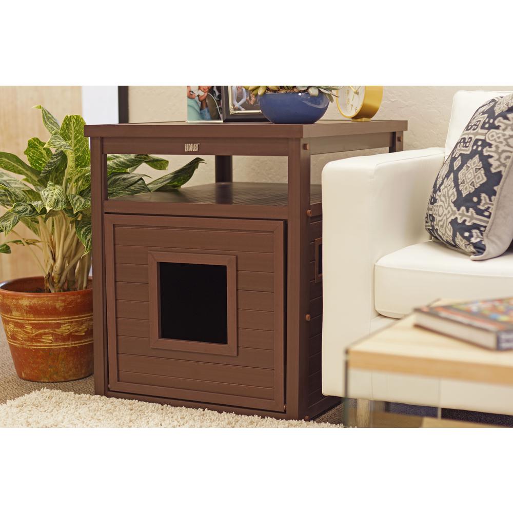 ECOFLEX® Jumbo Litter Box Cover End Table - Russet. Picture 2