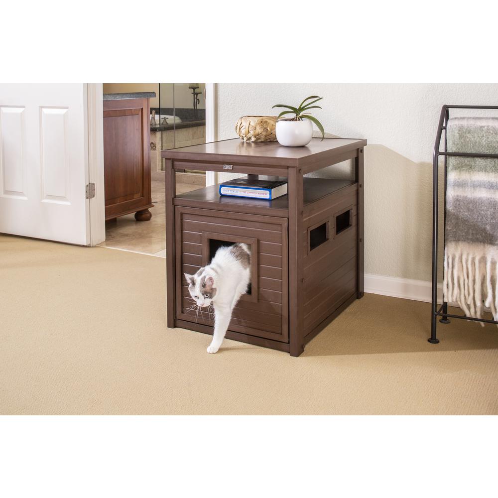 ECOFLEX® Jumbo Litter Box Cover End Table - Russet. Picture 6