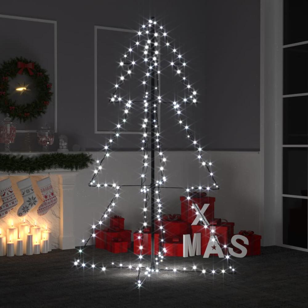 vidaXL Christmas Cone Tree 200 LEDs Indoor and Outdoor 38.6"x59.1", 328574. The main picture.
