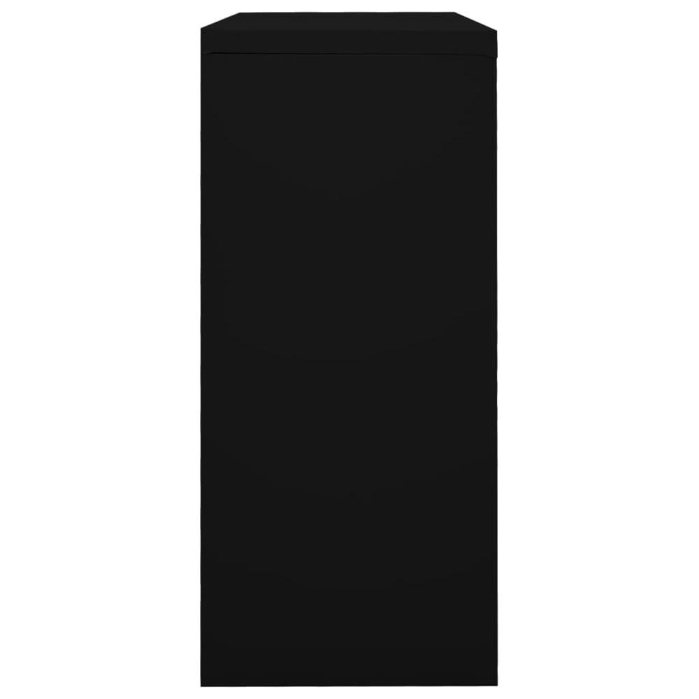 vidaXL Sliding Door Cabinet Black 35.4"x15.7"x35.4" Steel, 336431. Picture 3