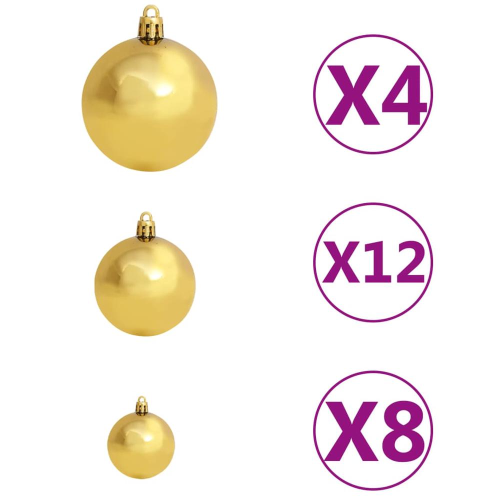 vidaXL 100 Piece Christmas Ball Set 1.2"/1.6"/2.4" Brown/Bronze/Gold. Picture 3
