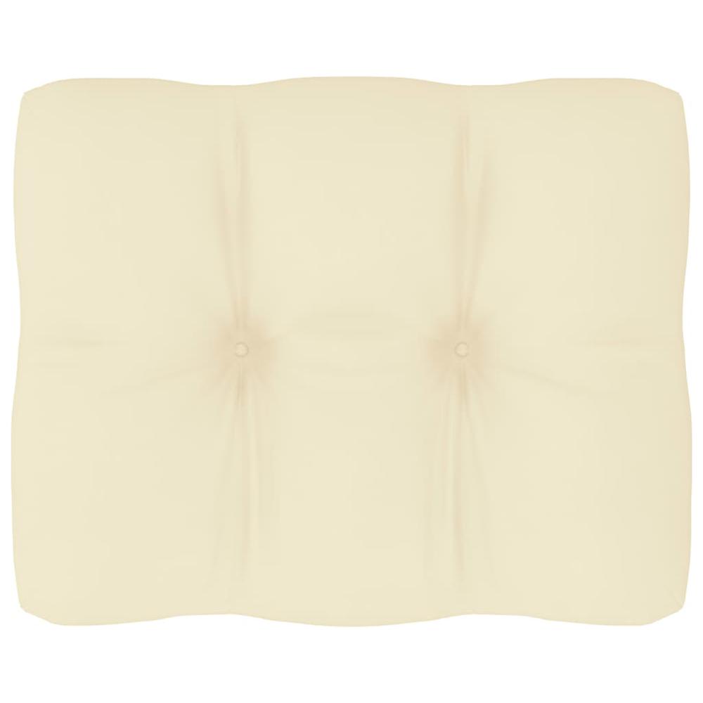 vidaXL Pallet Sofa Cushion Cream 19.7"x15.7"x3.9". Picture 1