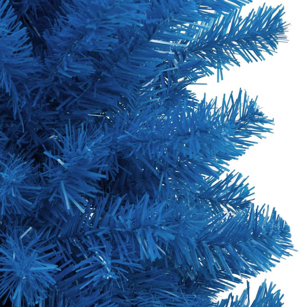 vidaXL Artificial Christmas Tree with Stand Blue 59.1" PVC. Picture 3