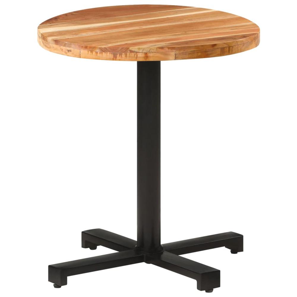vidaXL Bistro Table Round Ã˜27.6"x29.5" Solid Acacia Wood. Picture 1