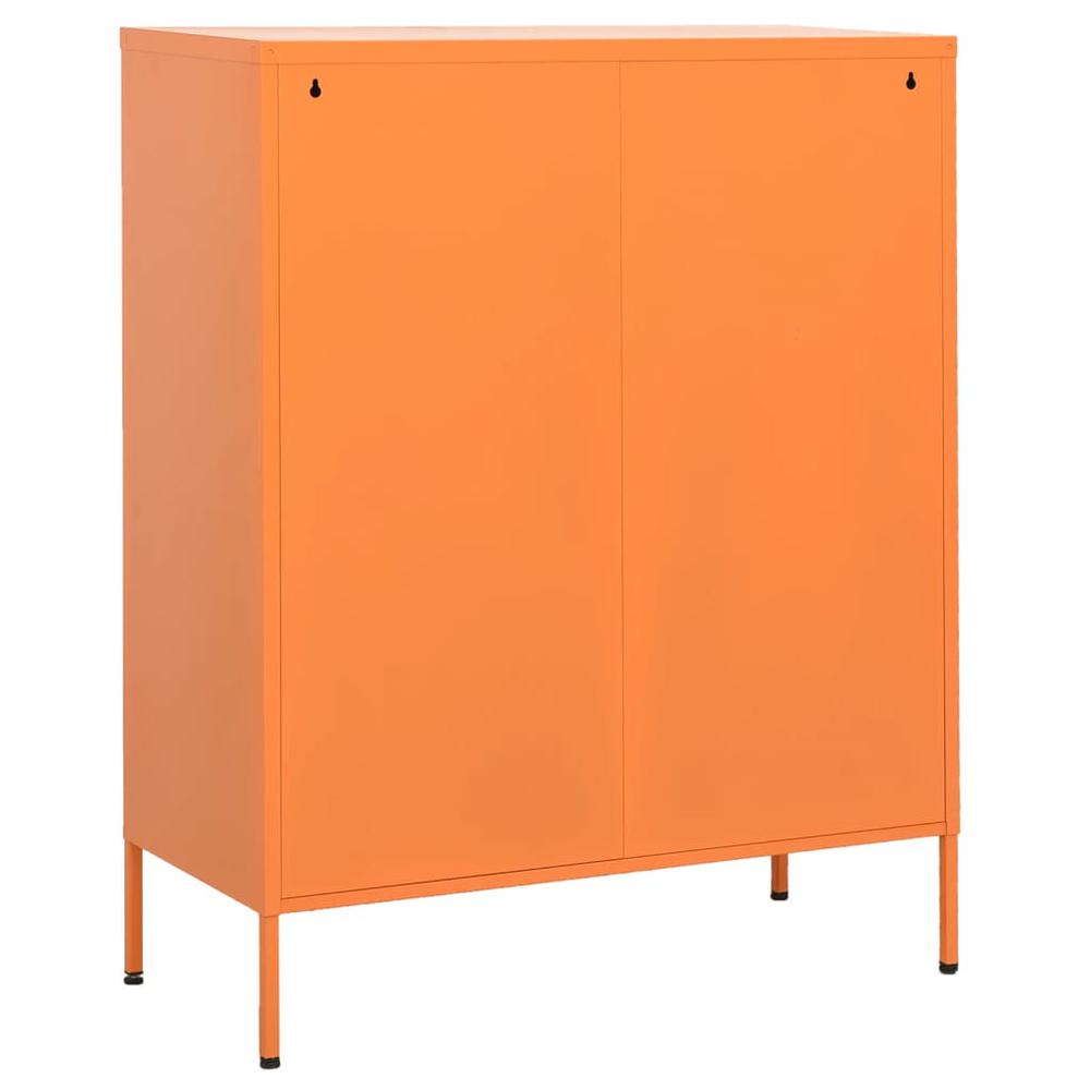 vidaXL Storage Cabinet Orange 31.5"x13.8"x40" Steel, 336156. Picture 4