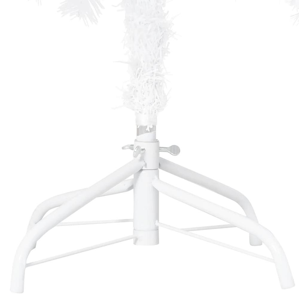 vidaXL Artificial Christmas Tree with LEDs&Ball Set White 47.2" PVC, 3077711. Picture 4