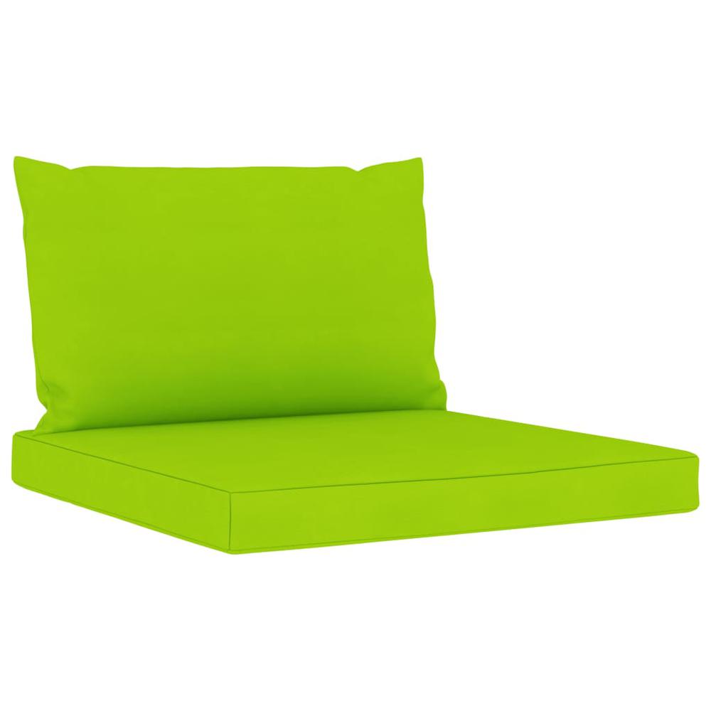 vidaXL Pallet Sofa Cushions 2 pcs Bright Green Fabric. Picture 2