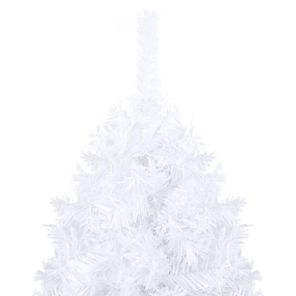 vidaXL Artificial Christmas Tree with LEDs&Ball Set White 59.1" PVC, 3077540. Picture 3
