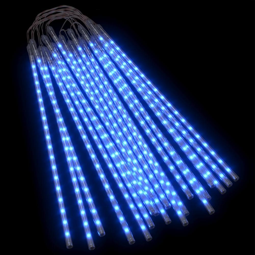 vidaXL Meteor Lights 20 pcs 19.7" Blue 720 LEDs Indoor Outdoor. Picture 2