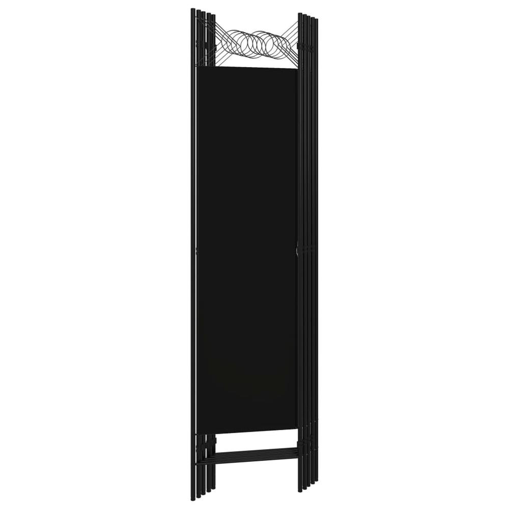 vidaXL 5-Panel Room Divider Black 78.7"x70.9". Picture 4