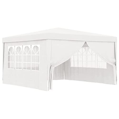 vidaXL Professional Party Tent with Side Walls 13.1'x13.1' White 90 g/mÂ², 48525. Picture 2