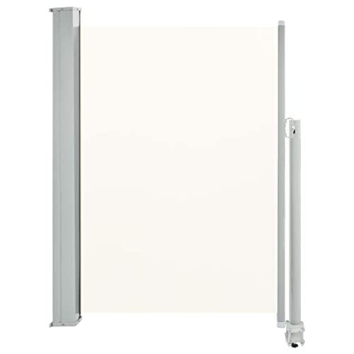 vidaXL Patio Retractable Side Awning 39.4"x118.1" Cream, 45185. Picture 3