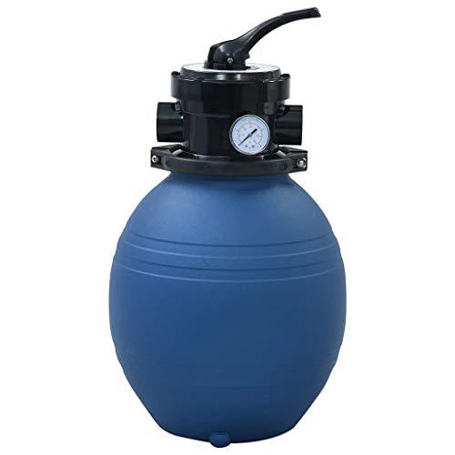 vidaXL Pool Sand Filter with 4 Position Valve Blue 11.8", 92246. Picture 2