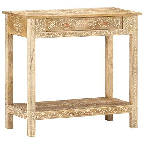 vidaXL Console Table 31.5"x13.8"x29.1" Solid Mango Wood 0379. Picture 2