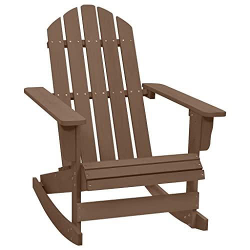 vidaXL Garden Rocking Chair Wood Brown, 45705. Picture 2