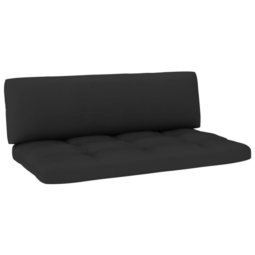 vidaXL Pallet Sofa Cushions 2 pcs Black. Picture 2
