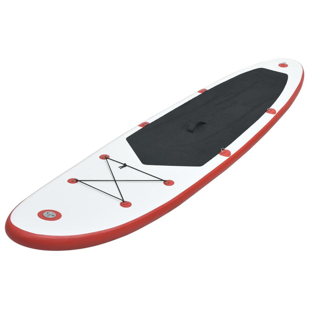 vidaXL Stand Up Paddle Board Set SUP Surfboard Inflatable Red and White, 92201. Picture 2