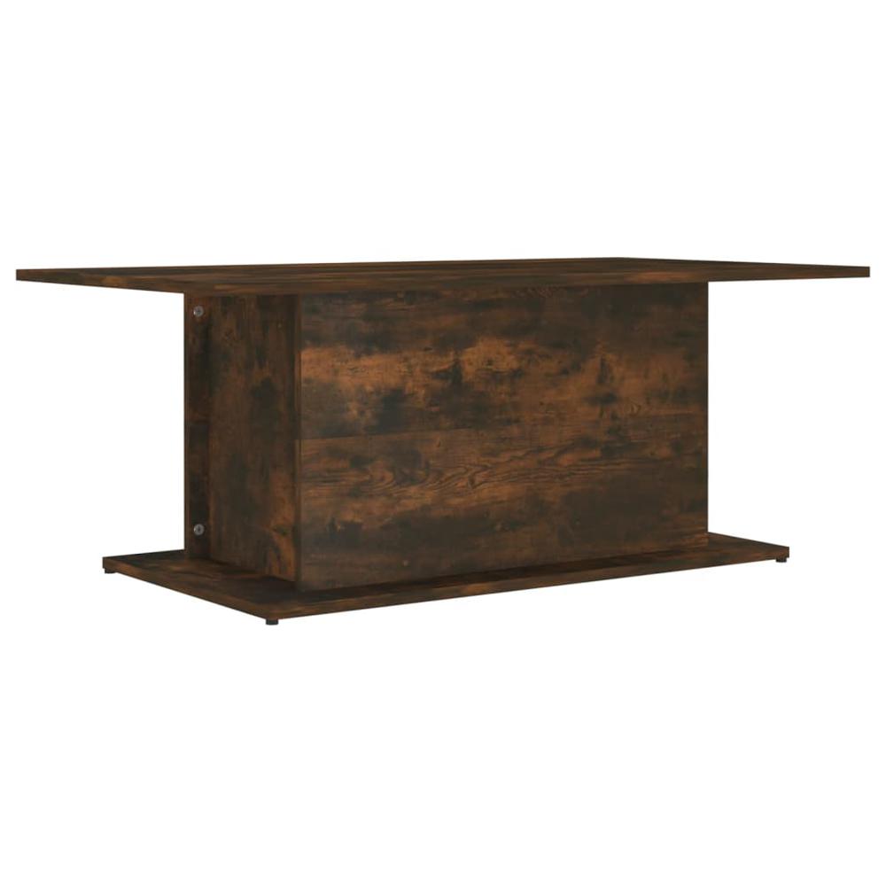 vidaXL Coffee Table Smoked Oak 40.2"x21.9"x15.7" Engineered Wood. Picture 2