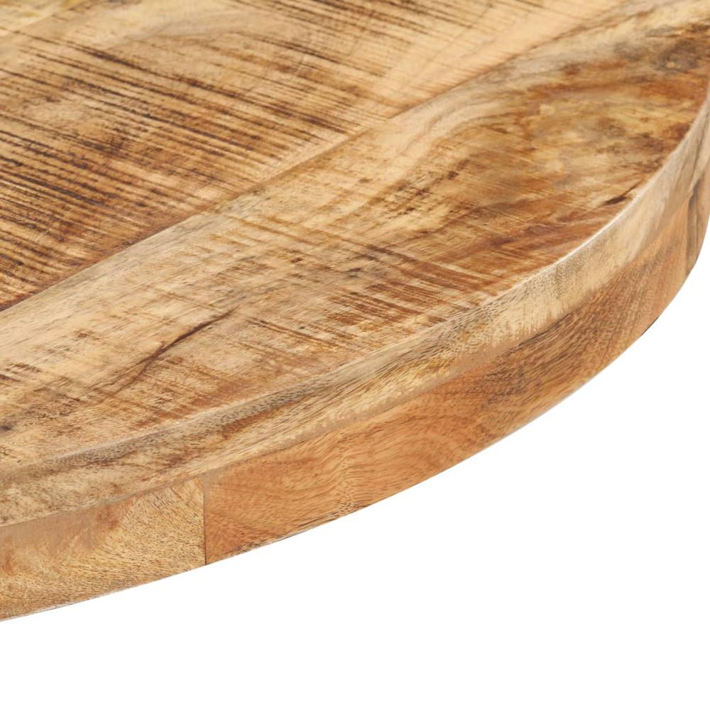 vidaXL Bistro Table Round Ã˜27.6"x29.5" Rough Mango Wood. Picture 4