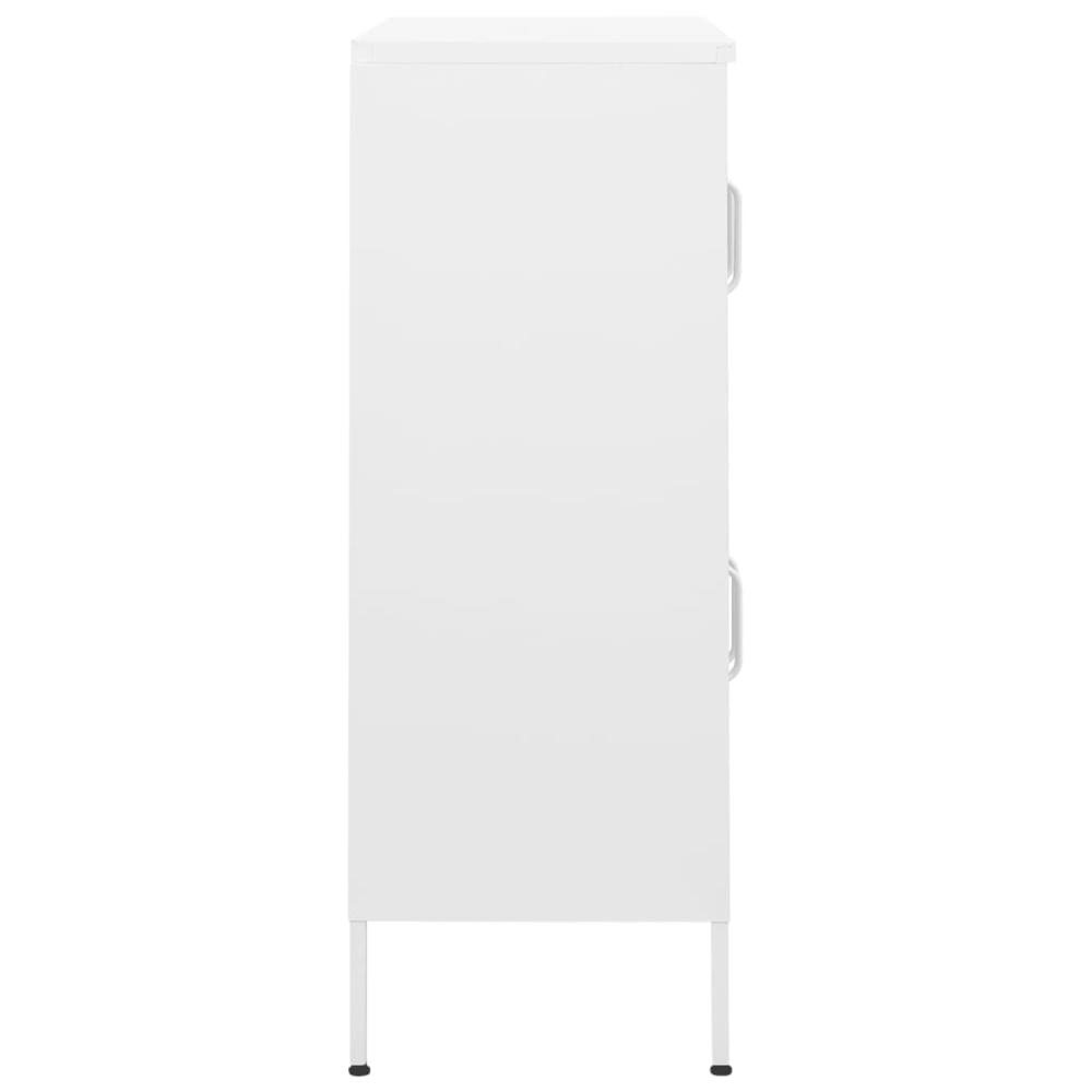 vidaXL Storage Cabinet White 31.5"x13.8"x40" Steel, 336143. Picture 4