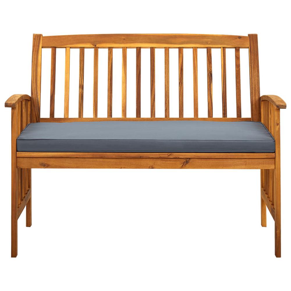 vidaXL Patio Bench with Cushion 46.9" Solid Acacia Wood, 312133. Picture 3
