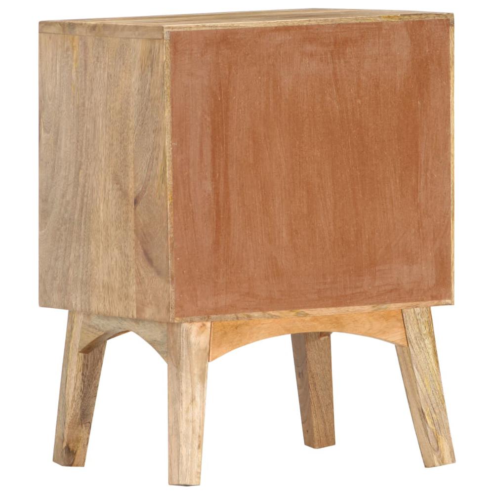vidaXL Bedside Cabinet 15.7"x13.8"x21.7" Solid Mango Wood. Picture 4