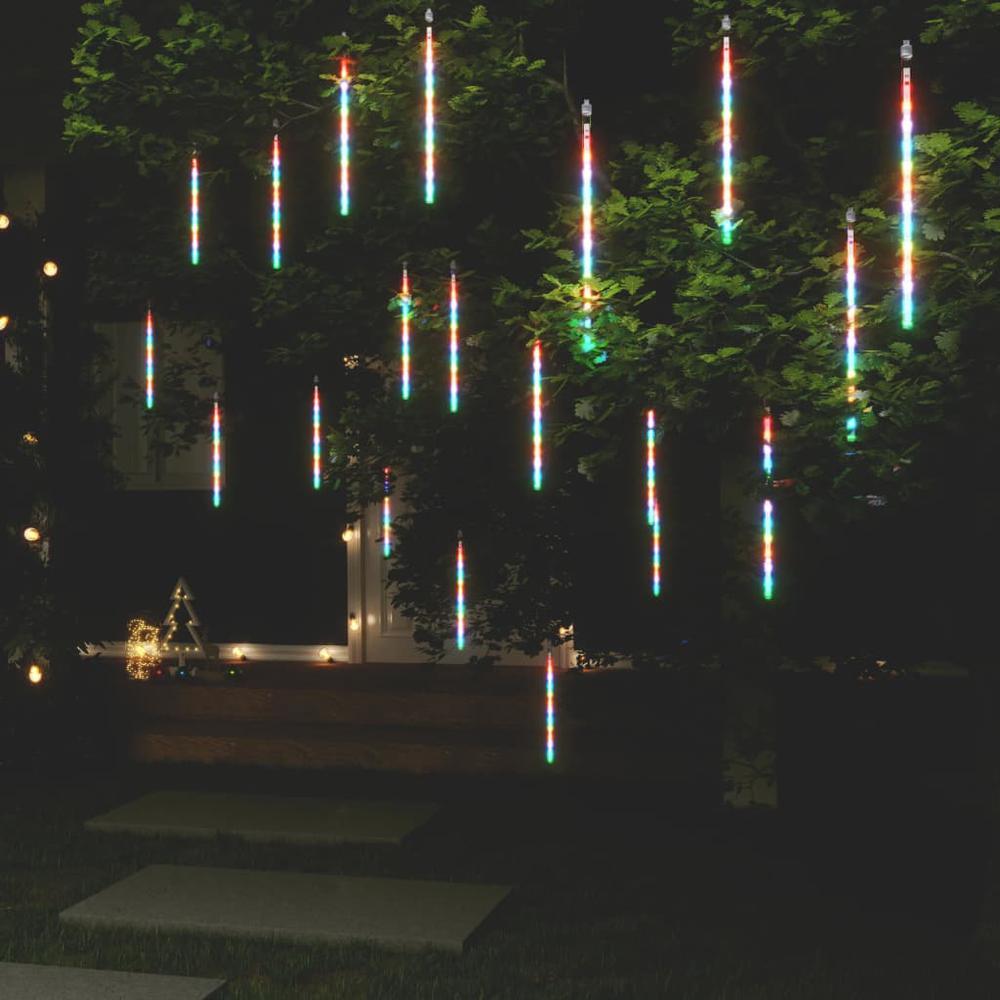 vidaXL Meteor Lights 20 pcs 11.8" Colorful 480 LEDs Indoor Outdoor. Picture 1