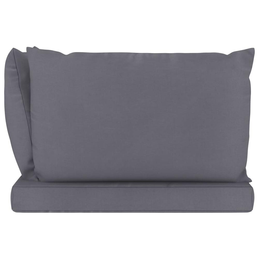 vidaXL Pallet Sofa Cushions 3 pcs Anthracite Fabric, 315064. Picture 4
