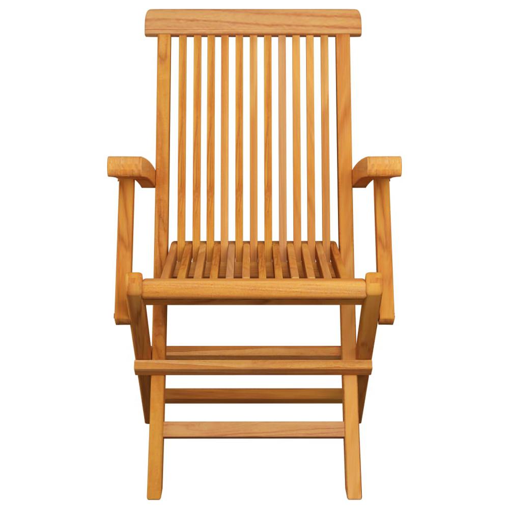 vidaXL Folding Patio Chairs 4 pcs Solid Teak Wood, 3065528. Picture 3