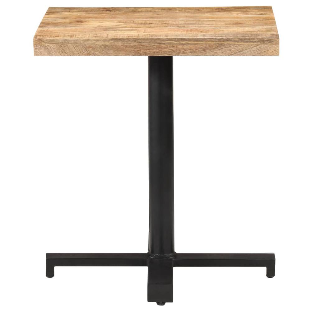 vidaXL Bistro Table Square 27.6"x27.6"x29.5" Rough Mango Wood. Picture 2
