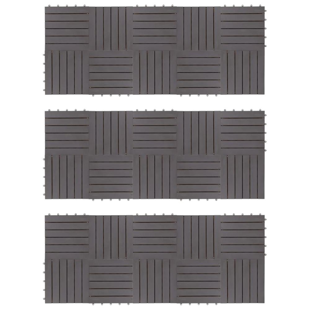 vidaXL Decking Tiles 30 pcs Gray Wash 11.8"x11.8" Solid Acacia Wood. The main picture.