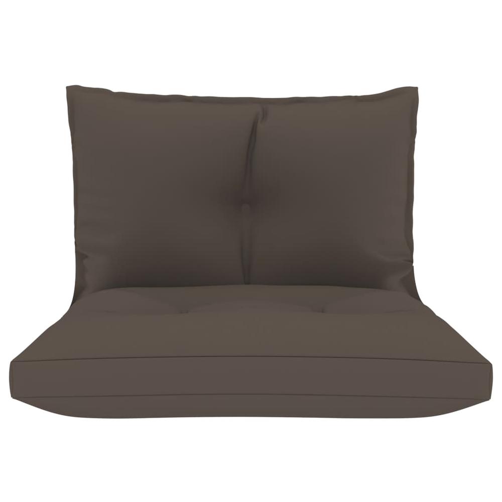 vidaXL Pallet Sofa Cushions 2 pcs Taupe Fabric, 47468. Picture 3