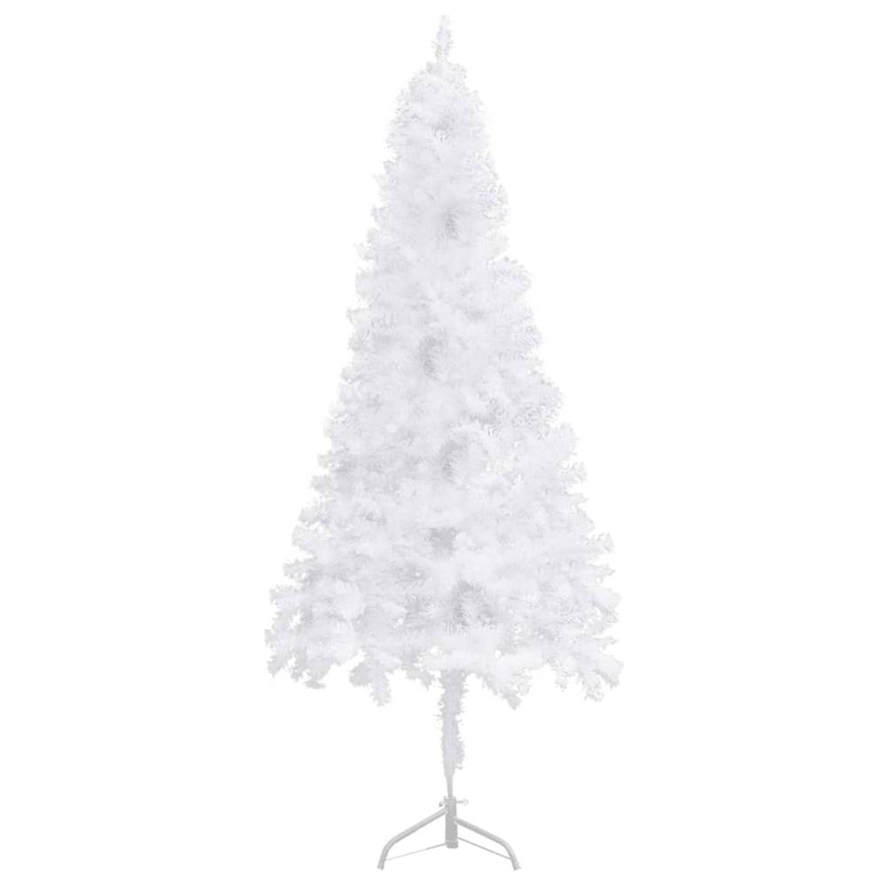 vidaXL Corner Artificial Christmas Tree White 59.1" PVC. Picture 3