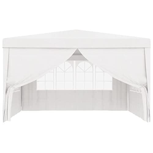 vidaXL Professional Party Tent with Side Walls 13.1'x13.1' White 90 g/mÂ², 48525. Picture 4