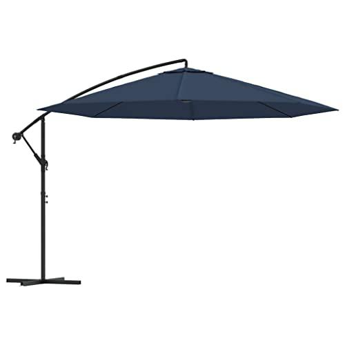 vidaXL Cantilever Umbrella 137.8" Blue, 42198. Picture 1