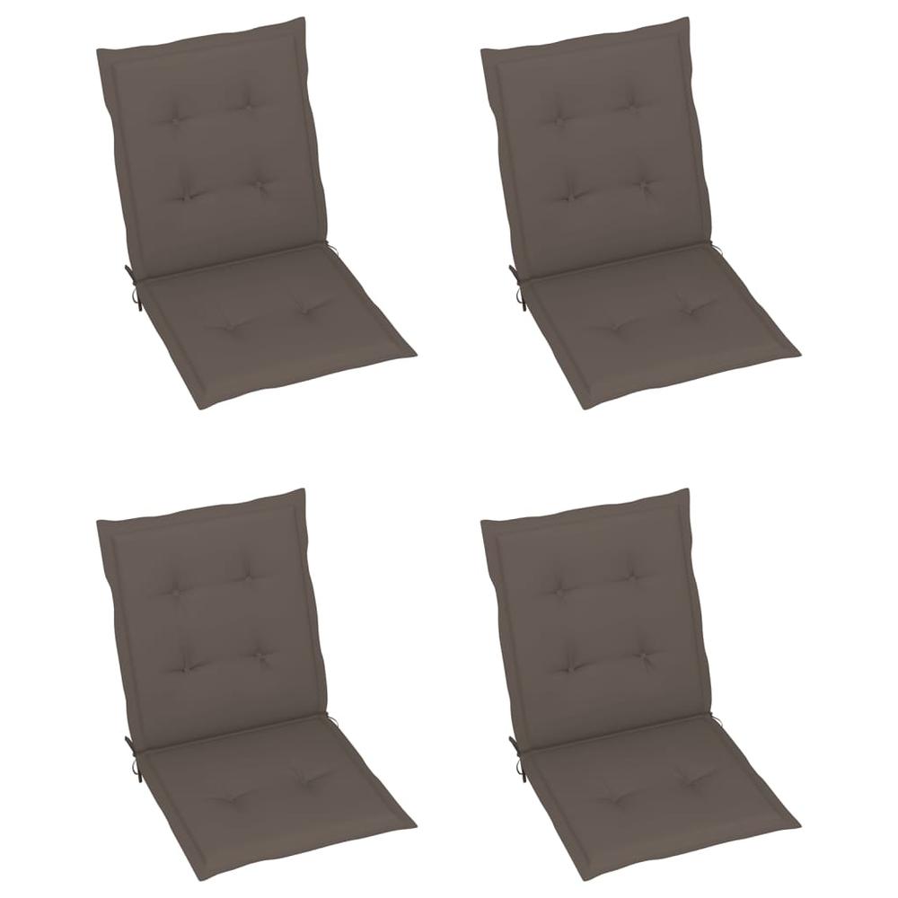 vidaXL Garden Chair Cushions 4 pcs Taupe 39.4"x19.7"x1.2". Picture 2