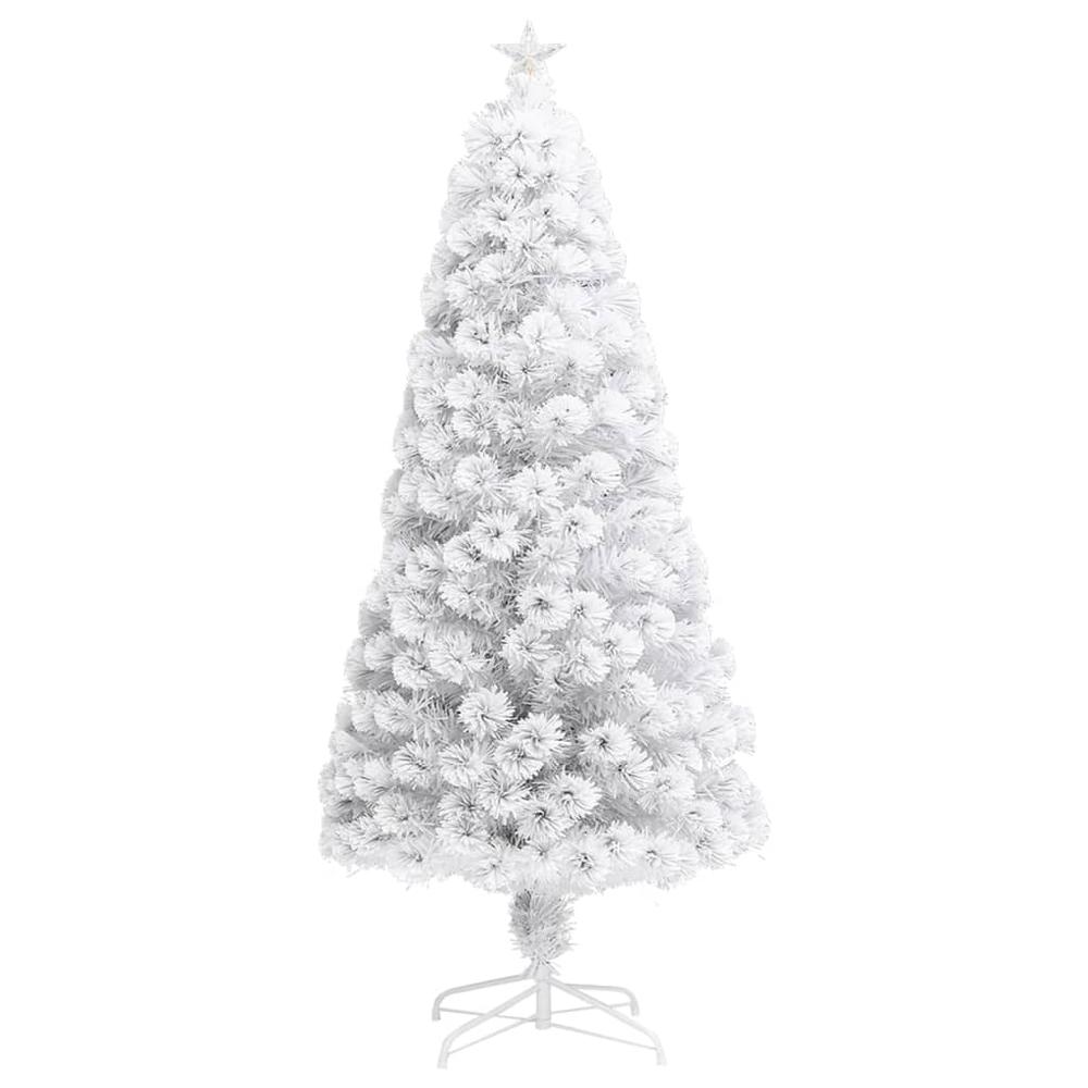 vidaXL Artificial Christmas Tree with LED White 59.1" Fiber Optic. Picture 2
